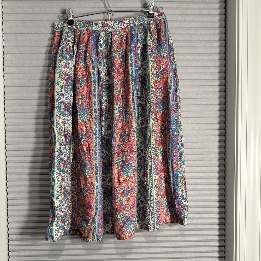 Vintage paisley midi skirt